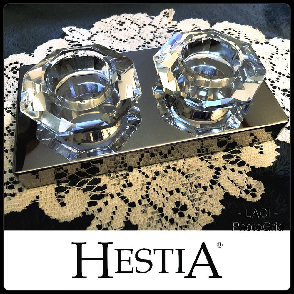 Widdop Co. UK Exclusive Hestia Mirrored Stainless Tea light Candle Holder